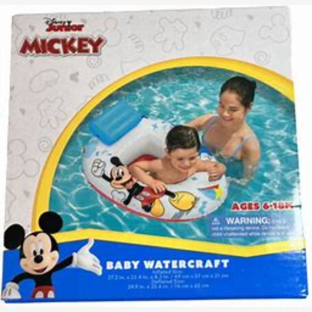 Bestway Disney Junior Mickey Mouse Baby Watercraft Pool Float 27" 6-18 Mos. NIB